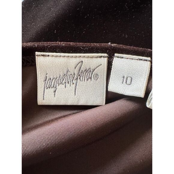 Jacqueline Ferrar Shiny Brown Velvety Tunic Shift Dress Size 10 EUC - Picture 5 of 5